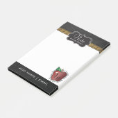 Chalkboard Erster Klasse Lehrer | DIY Text Post-it Klebezettel (angewinkelt)