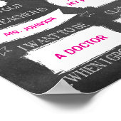 Chalkboard Erster Schultag Poster (Ecke)