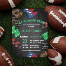 Chalkboard Es ist Game Time Football Baby Shower