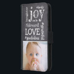 Chalkboard Etching Word Collage Single Foto Geldbeutel Hülle Für Das Samsung Galaxy S5<br><div class="desc">Mit unserem einzigartigen Chalkboard Etching Word Collage Single Foto Wallet Case verbessern Sie das Aussehen Ihrer Samsung Galaxy S5. Dieser exquisite Fall verbindet den nostalgischen Charme eines Tafels mit der modernen Anziehungskraft einer Wortcollage. Die Reise beginnt mit dem Wort "gesegnet" und spiraliert in eine reizvolle Reihe von Wohlfühl-Wörtern und trendigen...</div>