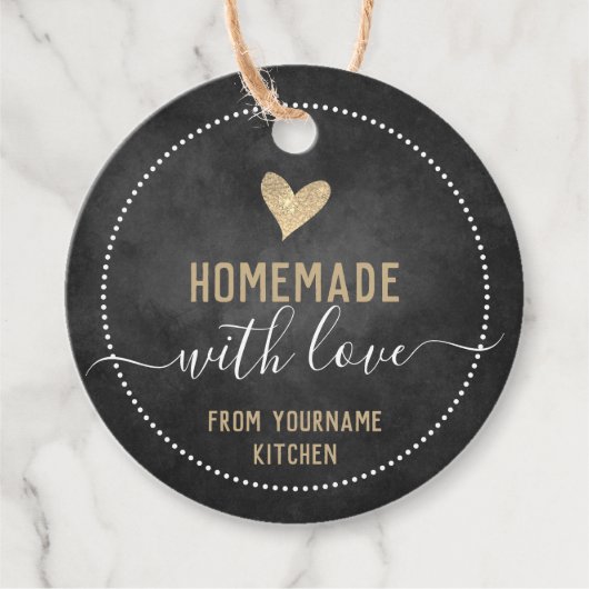 Chalkboard Extravagante Skriptschrift, hausgemacht Geschenkanhänger (Vorderseite)