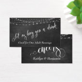 Chalkboard & Fairie Light Strings, Trinkkarten 2 (Schreibtisch)