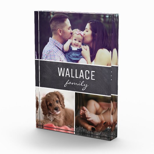 Chalkboard Family Foto Collage Vertikal (Rechts)