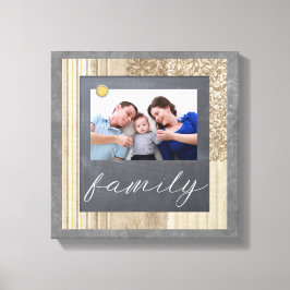 Chalkboard Family Foto Leinwand