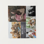 Chalkboard Family Wiedersehen-FotoCollage Wandteppich (Vorderseite)