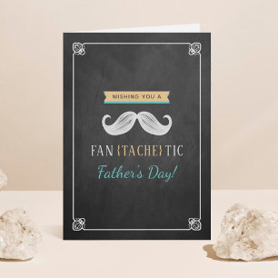 Chalkboard (Fan-Tache-Tic) Mustache Vatertag Karte