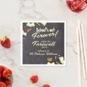 Chalkboard Farewell Remüde Lehrer Party Serviette (Beispiel)