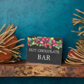 Chalkboard (faux) Hot Chocolate sign Tabletop Fotoplatte (Seite)