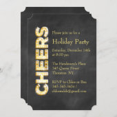 Chalkboard Feiertag Einladung (Vorne/Hinten)