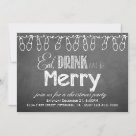 Chalkboard-Feiertag Einladung