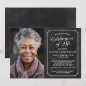 CHALKBOARD FEIERUNG LEBENSREICHER EINLADUNG (Vorne/Hinten)