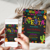 Chalkboard Fiesta Birthday Einladung