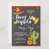 Chalkboard Fiesta Tacos und Tequila Einladung (Vorderseite)