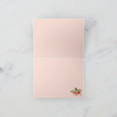 Chalkboard Floral Bridesmaid Vielen Dank Dankeskarte (Innenseite)