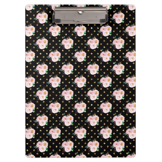Chalkboard Floral Klemmbrett (Vorderseite)