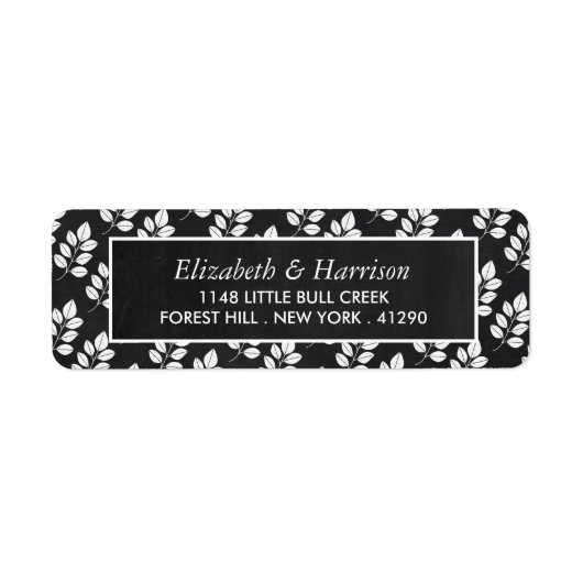 Chalkboard Floral Leaf Wedding (Vorne)