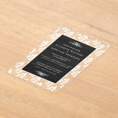 Chalkboard Floral Leaf Wedding Acryleinladungen (Ablage )