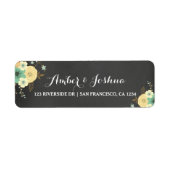 Chalkboard & Floral Return Address Label (Vorne)