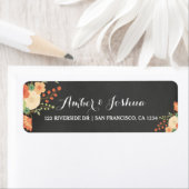 Chalkboard & Floral Return Address Label (Insitu)