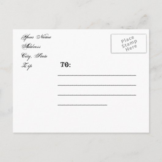 Chalkboard Floral Save the Date Postkarte (Rückseite)