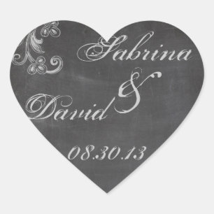 Chalkboard Floral Umschlag Aufkleber