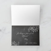 Chalkboard floral Vielen Dank Karte (Innenseite)