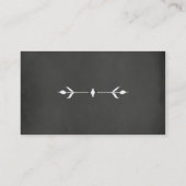 Chalkboard Flower Shop Business Card White Flowers Visitenkarte (Rückseite)