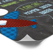 Chalkboard Flugzeug Party personalisiert 1 Jahr Po Poster (Ecke)