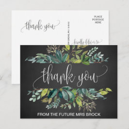 Chalkboard Foliage Vielen Dank Postkarte