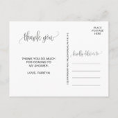 Chalkboard Foliage Vielen Dank Postkarte (Rückseite)