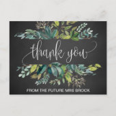 Chalkboard Foliage Vielen Dank Postkarte (Vorderseite)