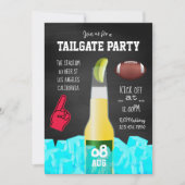 Chalkboard Football Tailgate Party Einladung (Vorderseite)