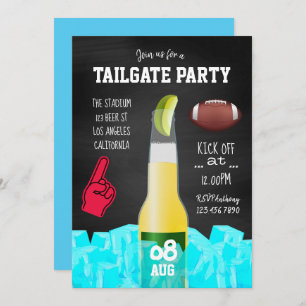 Chalkboard Football Tailgate Party Einladung