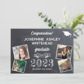 Chalkboard Foto Abschluss Ankündigung 2023 (Stehend Vorderseite)