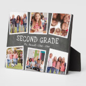 Chalkboard Foto Collage Kids School Jahr halten Fotoplatte (Seite)
