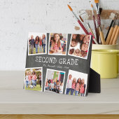 Chalkboard Foto Collage Kids School Jahr halten Fotoplatte