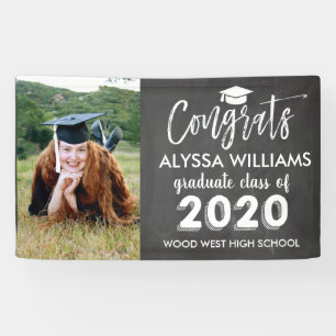 Chalkboard Foto Custom Graduate 2020 Abschluss Banner