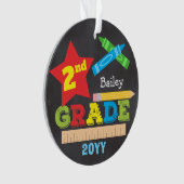 Chalkboard-Foto der zweiten Klasse Ornament (Vorderseite)