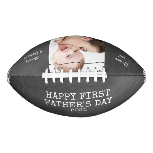 Chalkboard-Foto des personalisierten Ersten Vatert Football (Vorderseite)