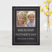 Chalkboard Foto Happy Mother Day Card Karte (Gelbe Blume)