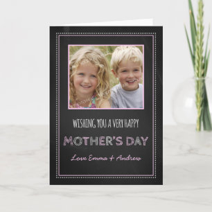 Chalkboard Foto Happy Mother Day Card Karte