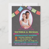 Chalkboard Foto Mexican Fiesta Probe Dinner Einladung (Vorderseite)