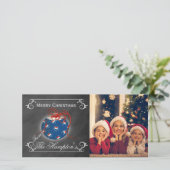 Chalkboard Foto Patriotische Weihnachten Personali (Stehend Vorderseite)