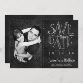 Chalkboard-Foto Save the Date (Vorne/Hinten)