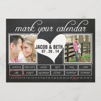 Chalkboard-Foto Save the Date Kalender