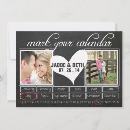 Chalkboard-Foto Save the Date Kalender