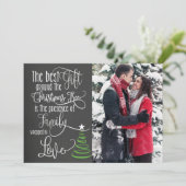 Chalkboard Foto Weihnachtskarte Feiertagskarte (Stehend Vorderseite)