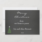 Chalkboard Foto Weihnachtskarte Feiertagskarte (Rückseite)