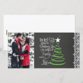 Chalkboard Foto Weihnachtskarte Feiertagskarte (Vorne/Hinten)