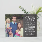 Chalkboard Foto Weihnachtskarte Feiertagskarte (Stehend Vorderseite)